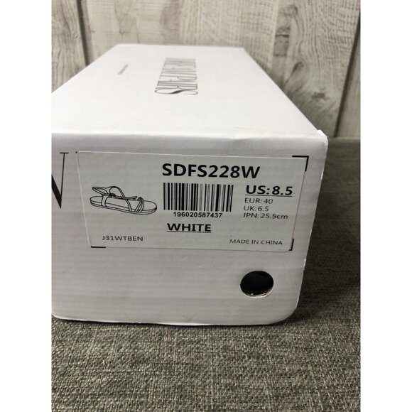 Dream Pairs Womens Sandals Size 8.5 Ivory Flat Criss Cross Strappy Summer Cruise - Picture 8 of 8